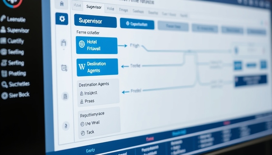 Multi-agent systems interface with flowchart and agents.