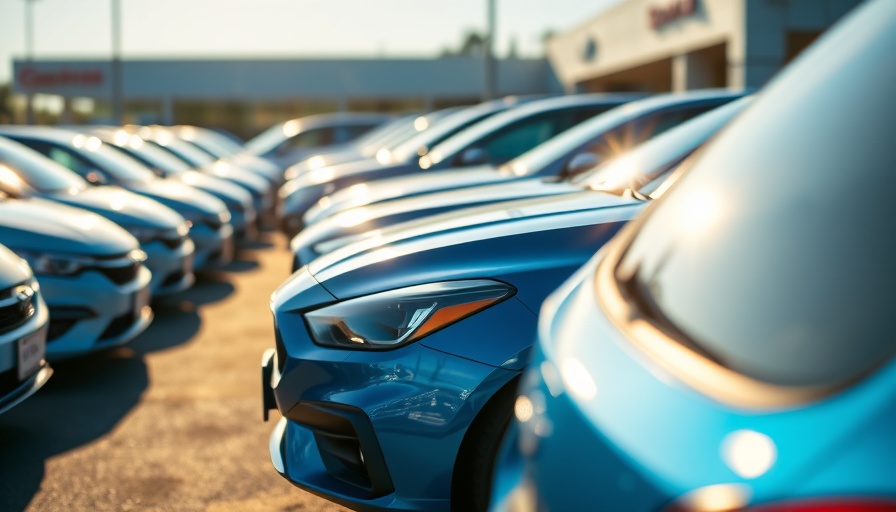 Parked cars reflecting sunlight symbolizing dip in auto ABS.