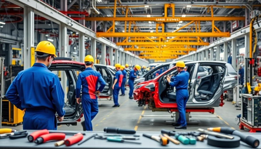 Auto assembly line highlighting exceptions for US tariffs.