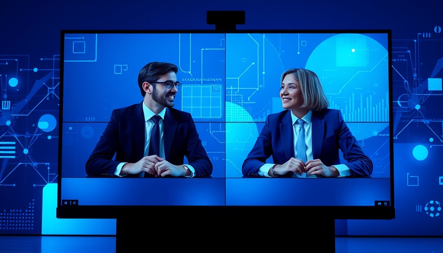 Professional video conference with agentic AI workflows theme.