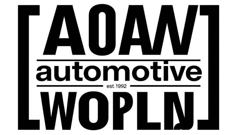 Automotive World logo established in 1992, minimal design.