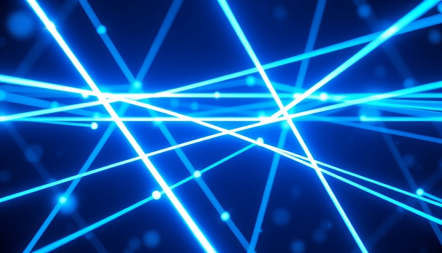 Futuristic glowing light beams, digital connectivity.
