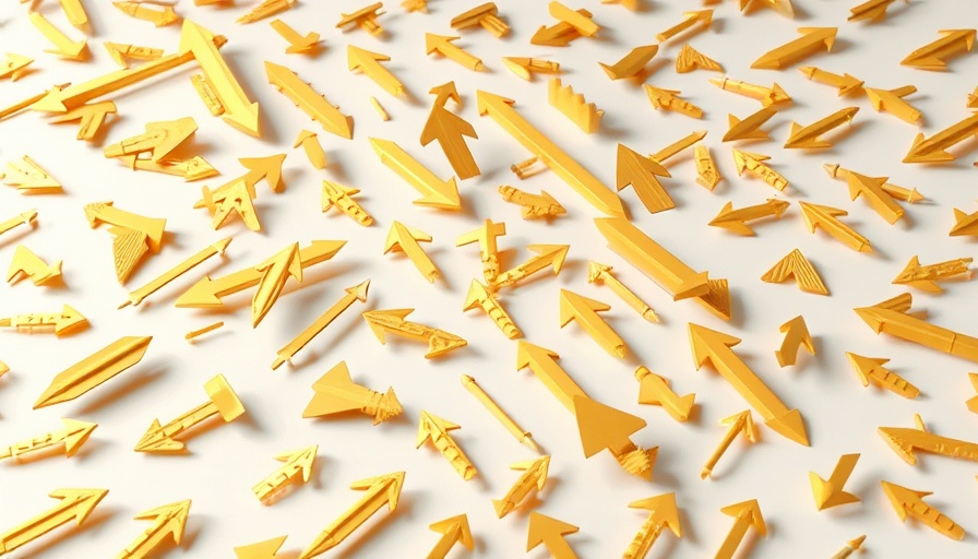 Array of golden arrows symbolizing operational risk management