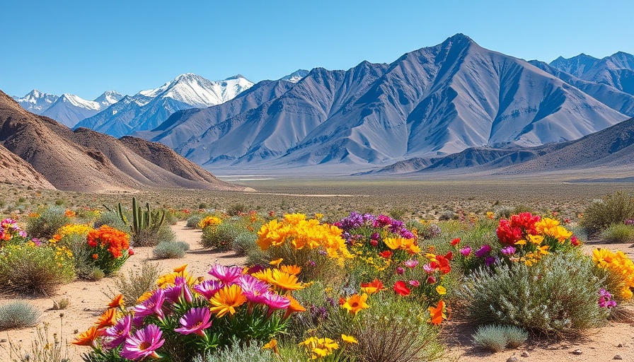 Vibrant desert landscape in isolated state parks for RV camping