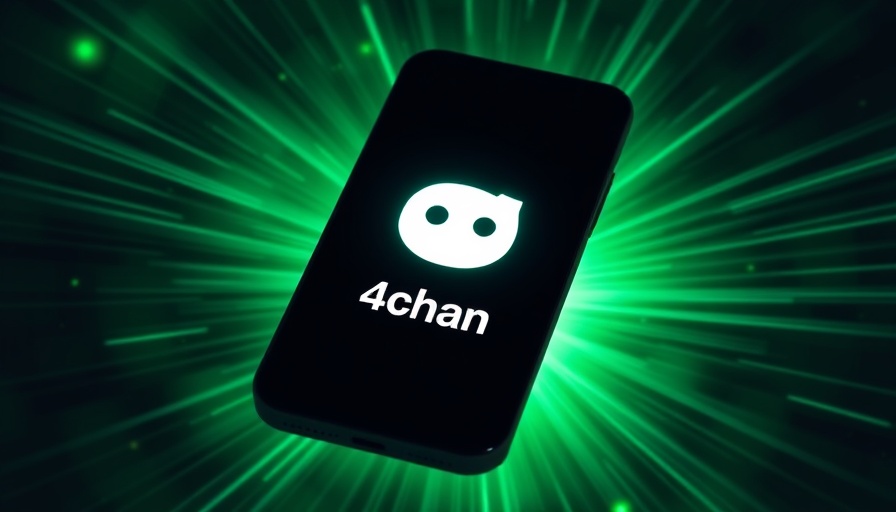 4chan hack exposure concept with glowing smartphone screen and logo.