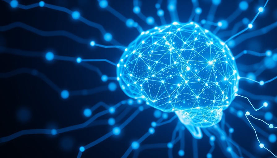 Futuristic glowing AI brain with neural connections