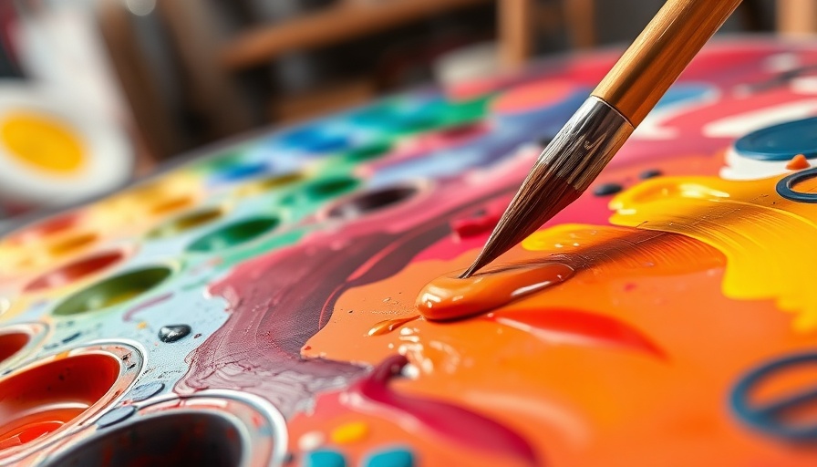 Art palette with motivational text on imagination and reality for goal setting.