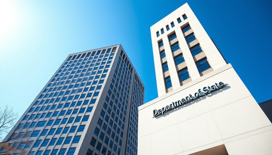 Department of State building exterior showcasing modern architecture.