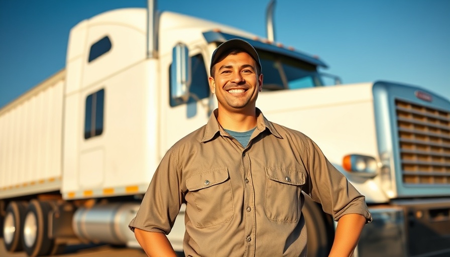 Truck driver showcasing career opportunities for Americans in logistics.