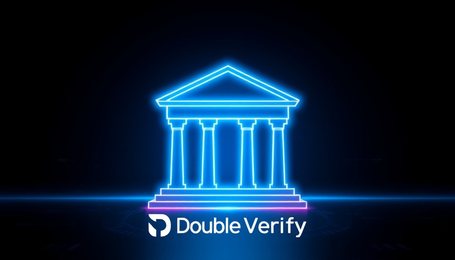 DoubleVerify lawsuit illustration with digital courthouse icon.