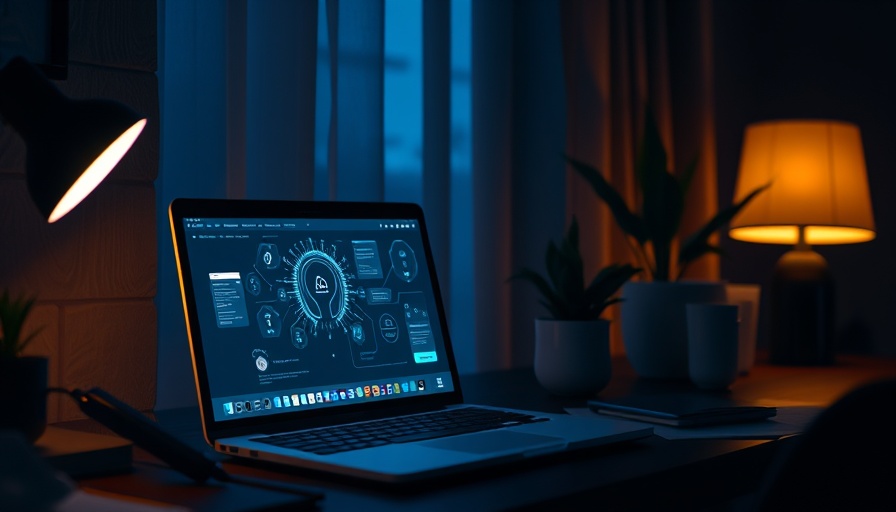 AI agents interacting with websites on a laptop in a cozy workspace.