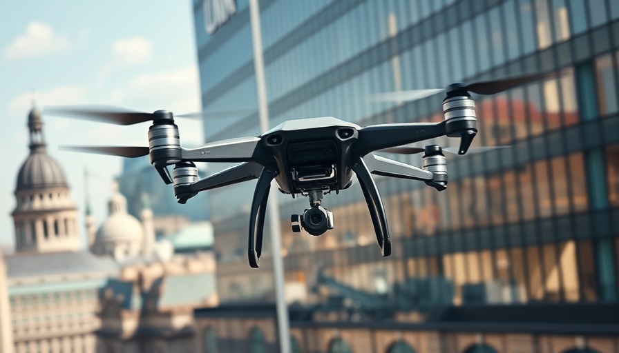 NASA drone air traffic control system in urban setting.