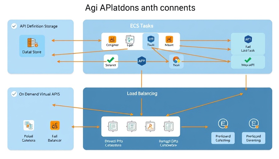 Diagram of API management using AWS with shift-left testing focus.