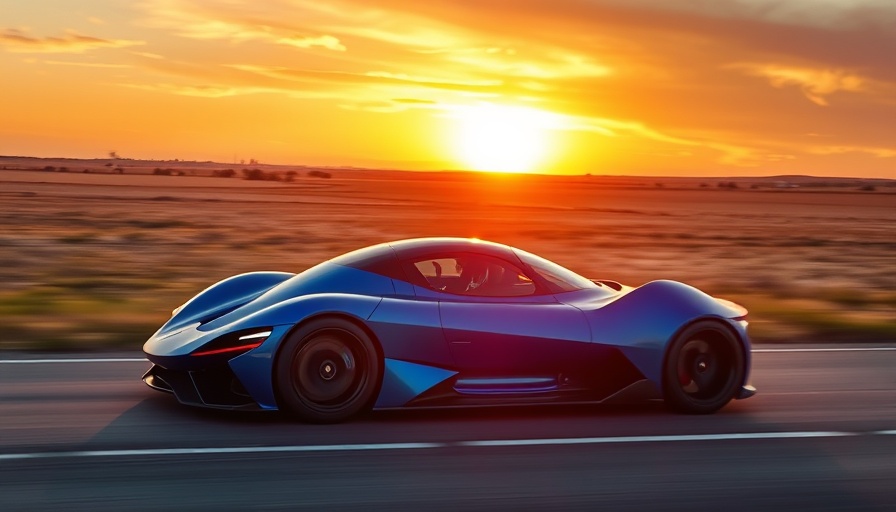 2031-HP Venom F5 Evolution hypercar driving on sunset road