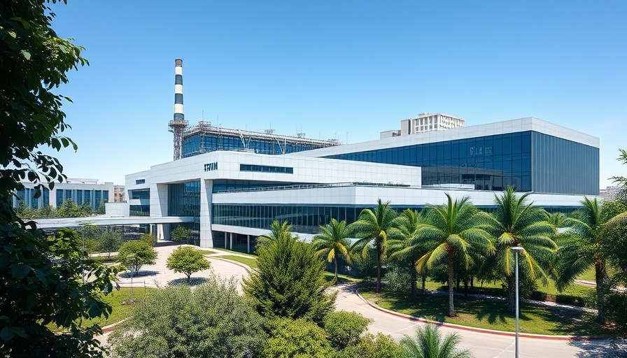Taiwan Semiconductor Manufacturing Company complex showcasing modern architecture and greenery.