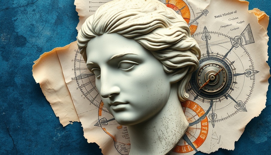 Artistic collage of statue and dial representing Google Gemini AI reasoning dial