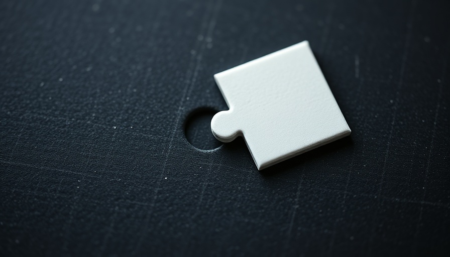 Close-up of puzzle pieces on dark surface emphasizing connection, GitLab Duo with Amazon Q theme.