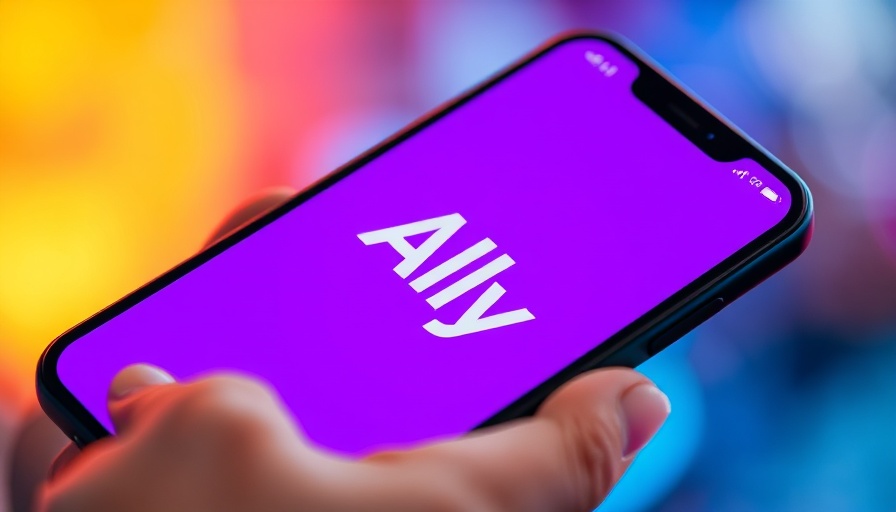 Ally Financial lease originations app on phone screen.