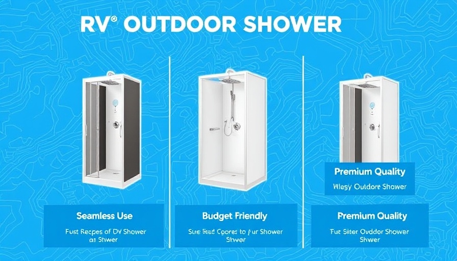 Comparison of best outdoor showers for RVs with top picks labeled.