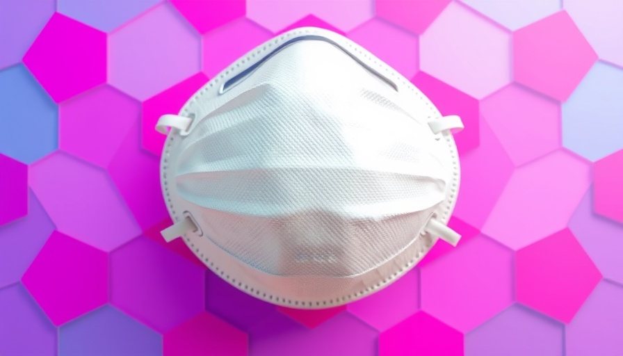 Best N95 KN95 KF94 face mask against vibrant geometric background.