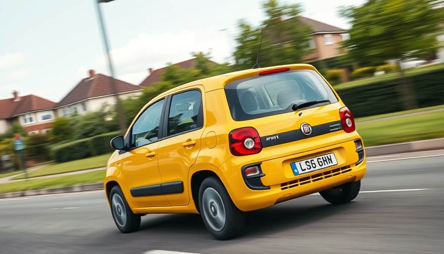 Fiat Grande Panda global model driving on a suburban road.