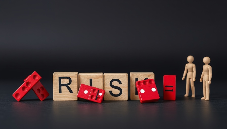 Conceptual image of B2B marketing strategies with blocks spelling 'RISK'.