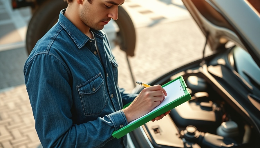 Person evaluating car engine, used car financing rates image.