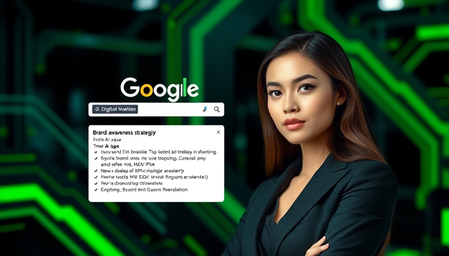 Modern newsletter on brand awareness in the AI era with professional portrait.