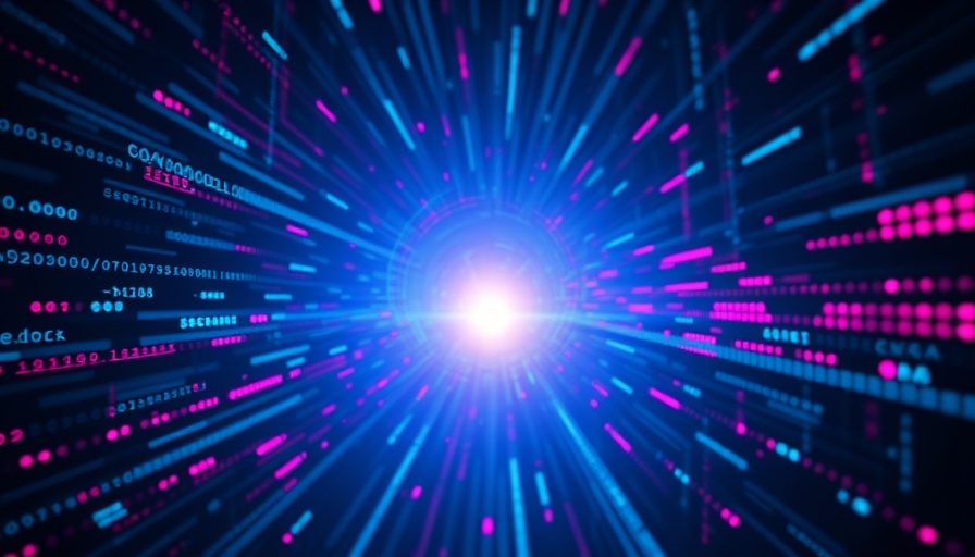 Futuristic digital code interface symbolizing AI impact on software engineering.
