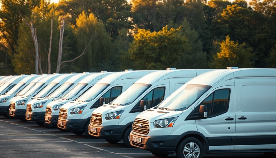 White cargo vans on a lot representing changing fleet strategies for auto dealers.