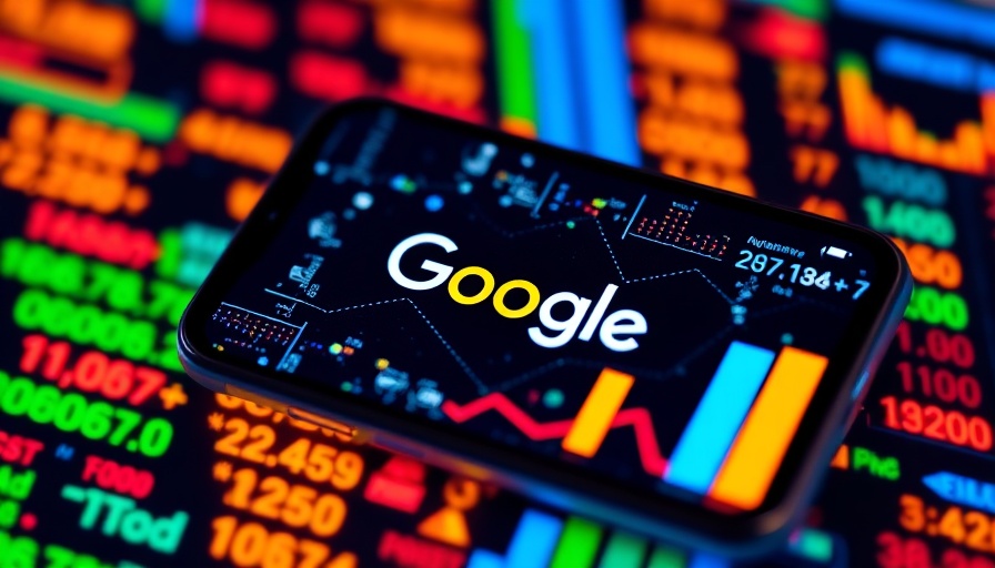 Diminished Google Influence on Advertising visualized with smartphone and data.