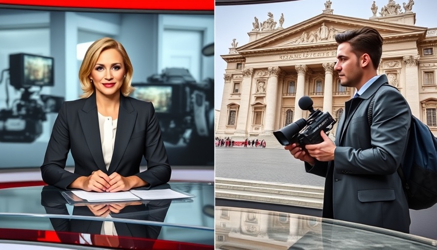 News coverage of Pope Francis death at age 88 with reporters reporting live.