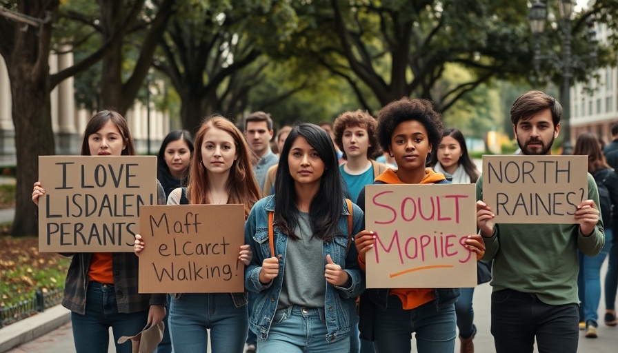 Concerned students protest deportation policies on campus.