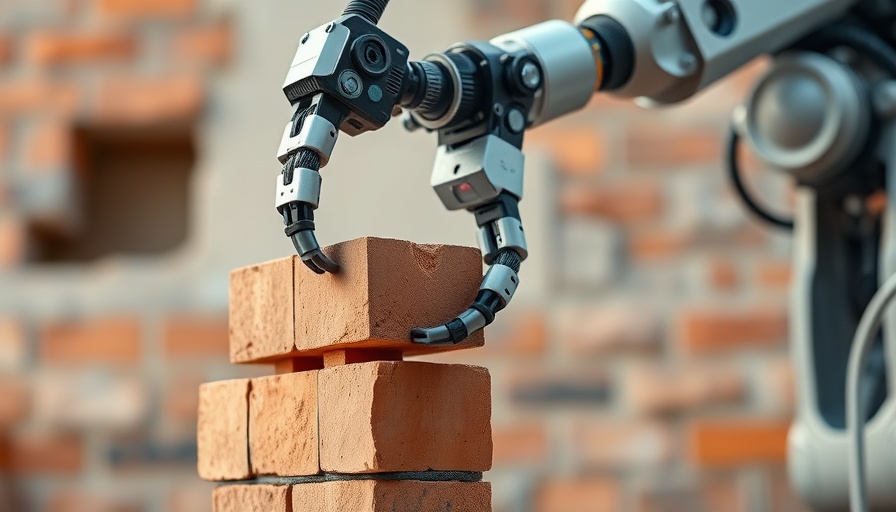 Robotic arm in action aiding construction projects