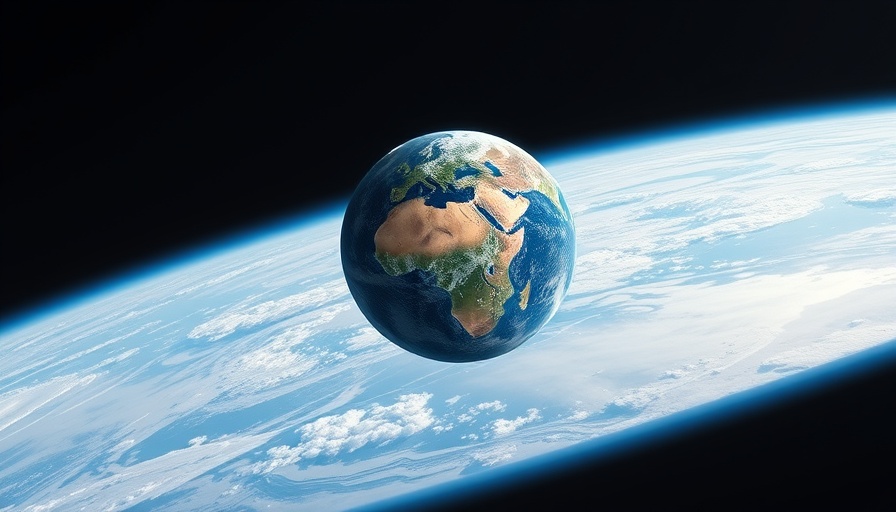 AI model for Earth observation imagery showing Earth in space.