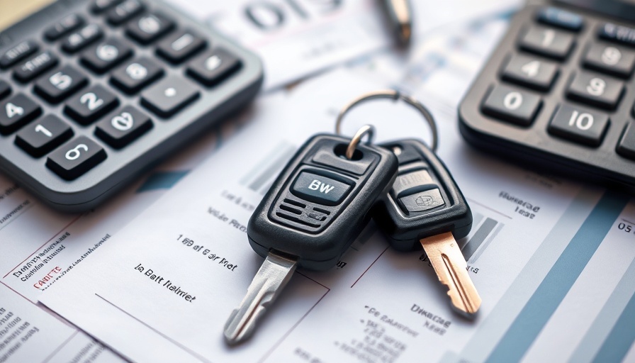 Car keys on financial papers and calculator, indicating auto demand.