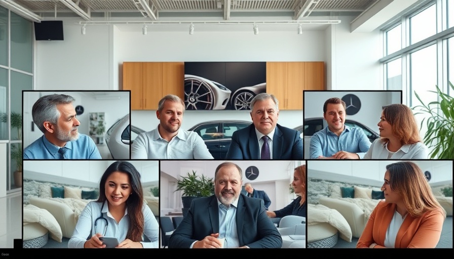 Professionals in a virtual meeting discussing Human Resources in the Auto Industry, diverse backgrounds.