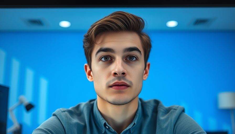 Young man in a virtual meeting discussing auto sales training.