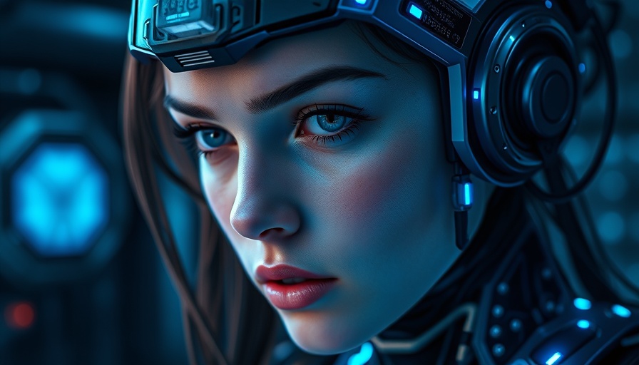 Futuristic female cyborg representing deepfakes impacting financial fraud.