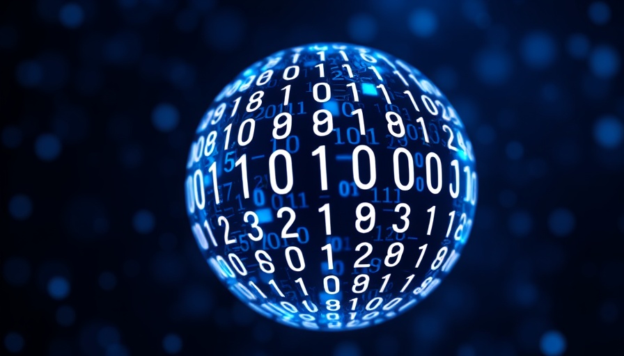 Agentic AI transformation for enterprises depicted by binary code sphere.