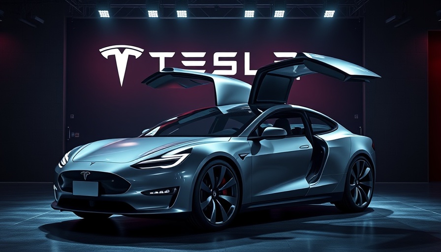 Tesla Cybercab launch with sleek futuristic design and open doors.