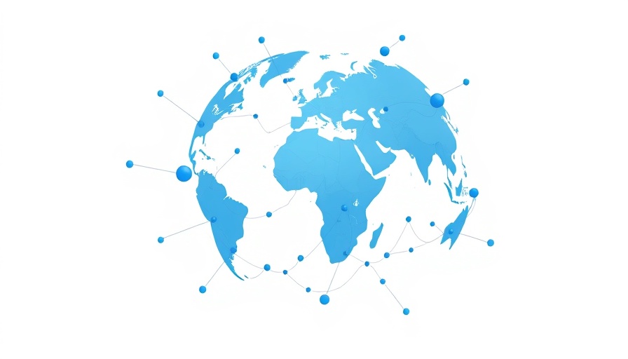 Abstract globe depicting American business geopolitics in blue hues.