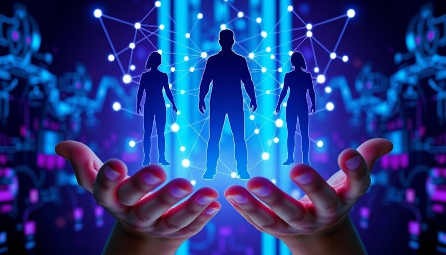 Futuristic digital network illustrating AI integration.