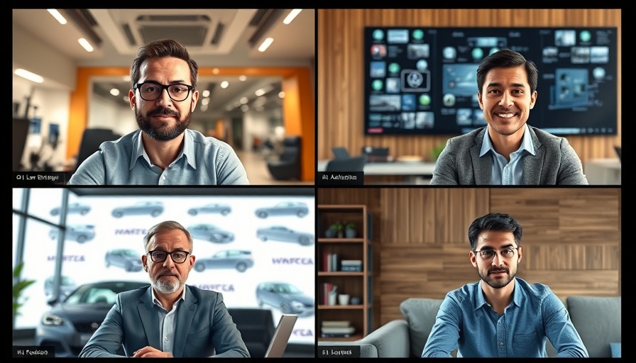 Virtual meeting on digital customer engagement in automotive industry.