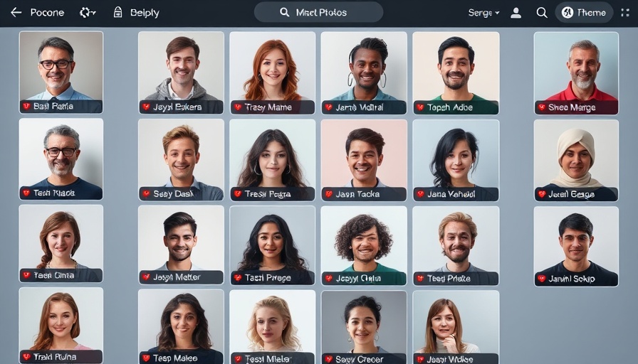 App interface with profile photos and muted microphones.