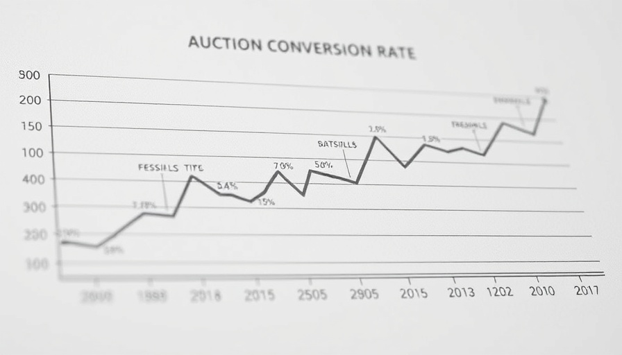 Graph of US auction sales rate indicating used car market trends.