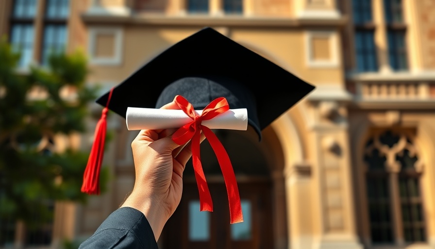 Celebratory hands holding cap and diploma symbolizing ServNet scholarship program success.