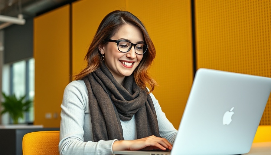 Caiwei Chen interests include working on a laptop in a stylish office.