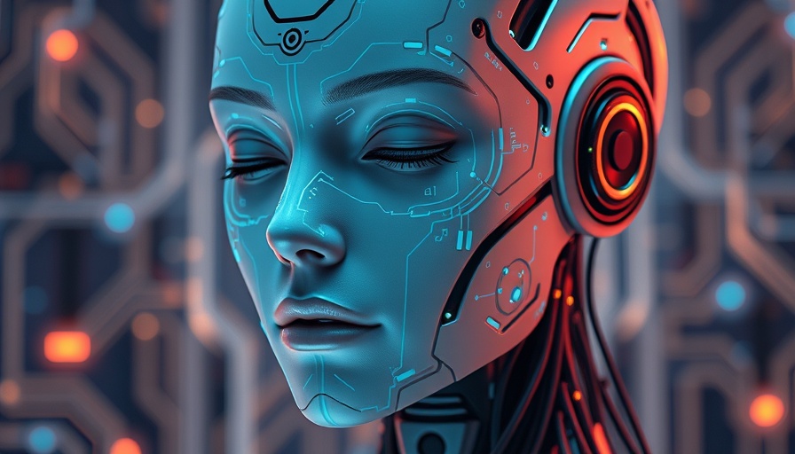 Futuristic humanoid with digital circuits for NHI security