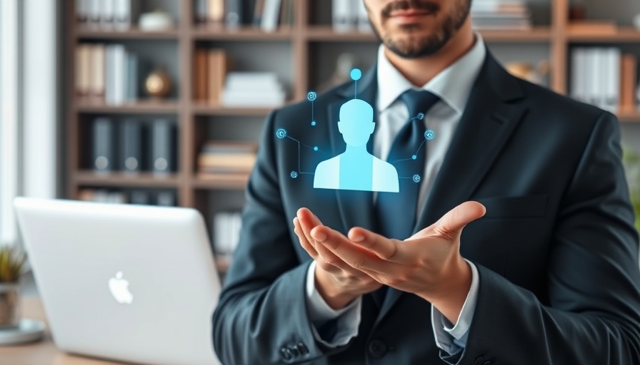 AI Scheduler Integration for Dealerships: Businessperson with AI display